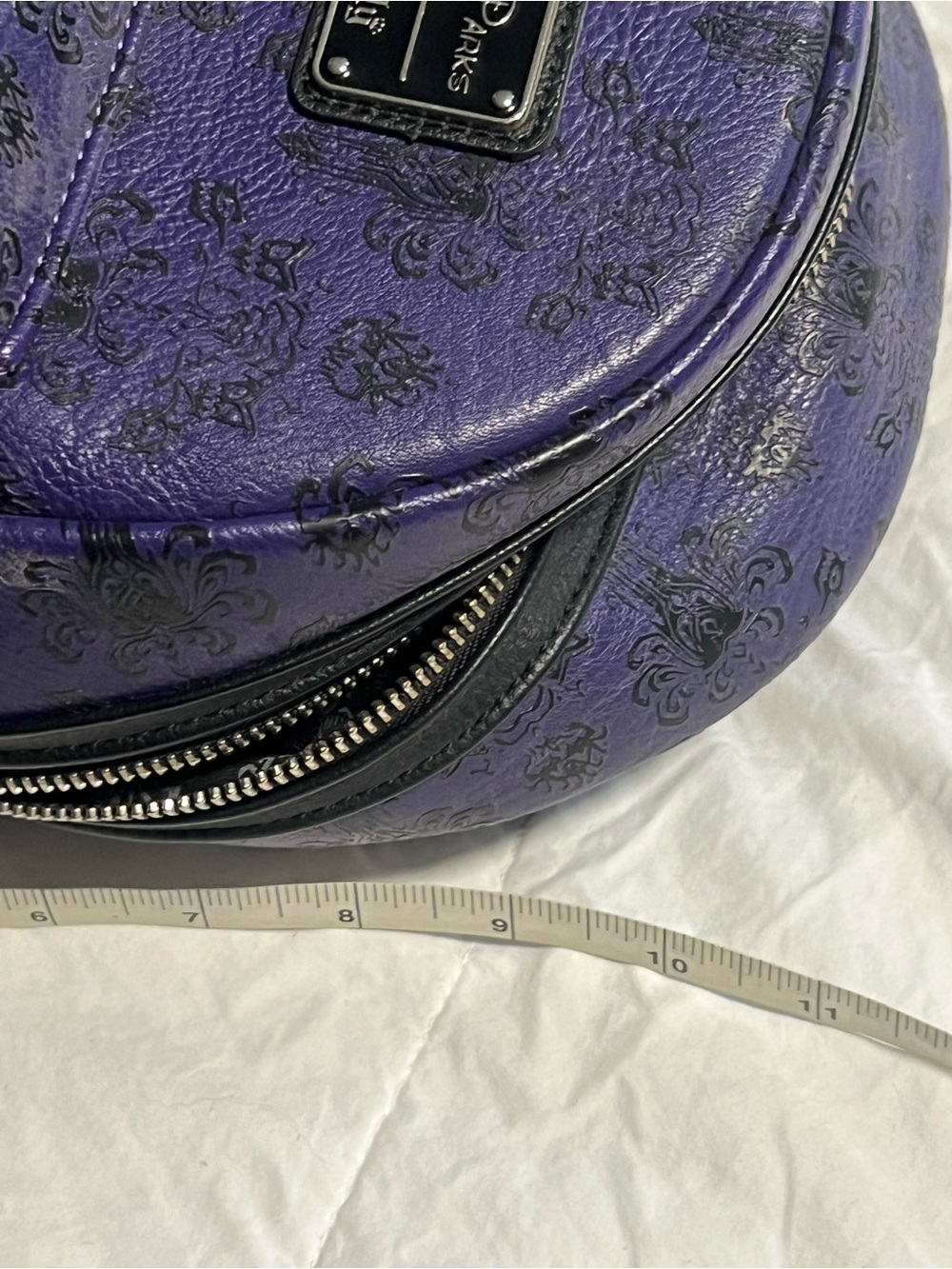 Loungefly Disney Parks Haunted Mansion Mini Backpack Purple/Black Used - Picture 7 of 8